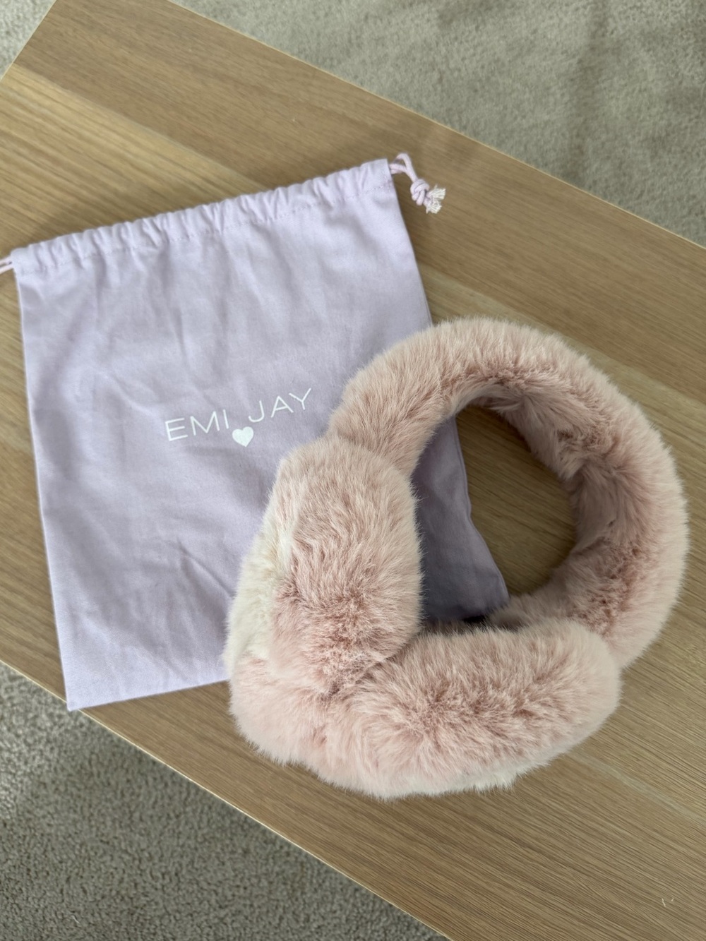 Emi Jay Pink Faux Fur Earmuffs